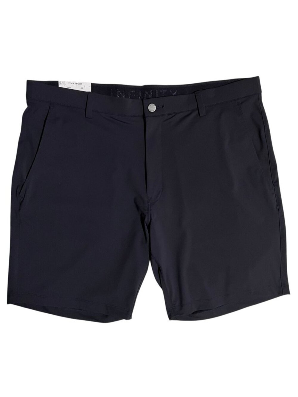 Infinity Mens Performance Chino Shorts 40 Navy Golf Stretch NWT Preppy Casual